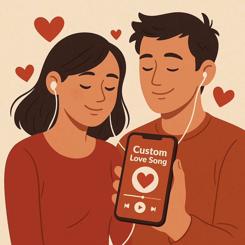 Custom Valentine’s Day personalized song artwork